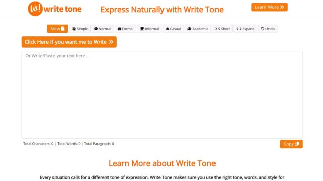 Write Tone